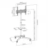 SBOX TV wall mount FS-224-2 for 32–55 inch screens, 35 kg load, VESA up to 400×400