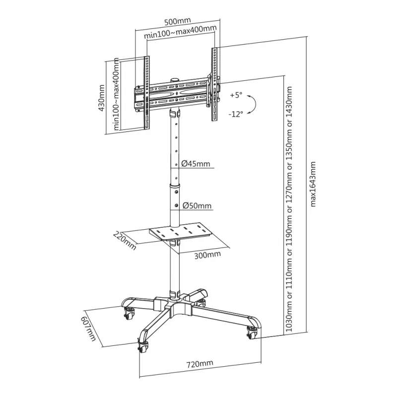 SBOX TV wall mount FS-224-2 for 32–55 inch screens, 35 kg load, VESA up to 400×400