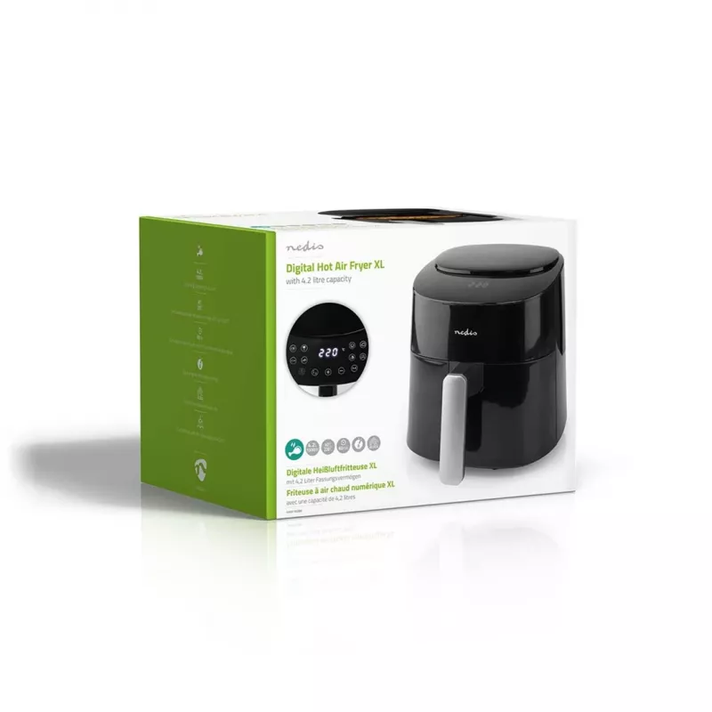 Air fryer Nedis KAAF160BK single-basket 4.2 L 1300 W Black