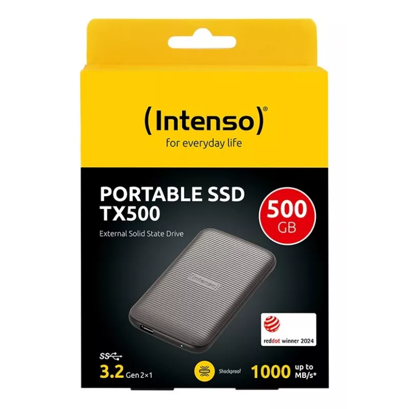 SSD disk Intenso 500GB USB Type-C 3.2 Gen 2 Brown