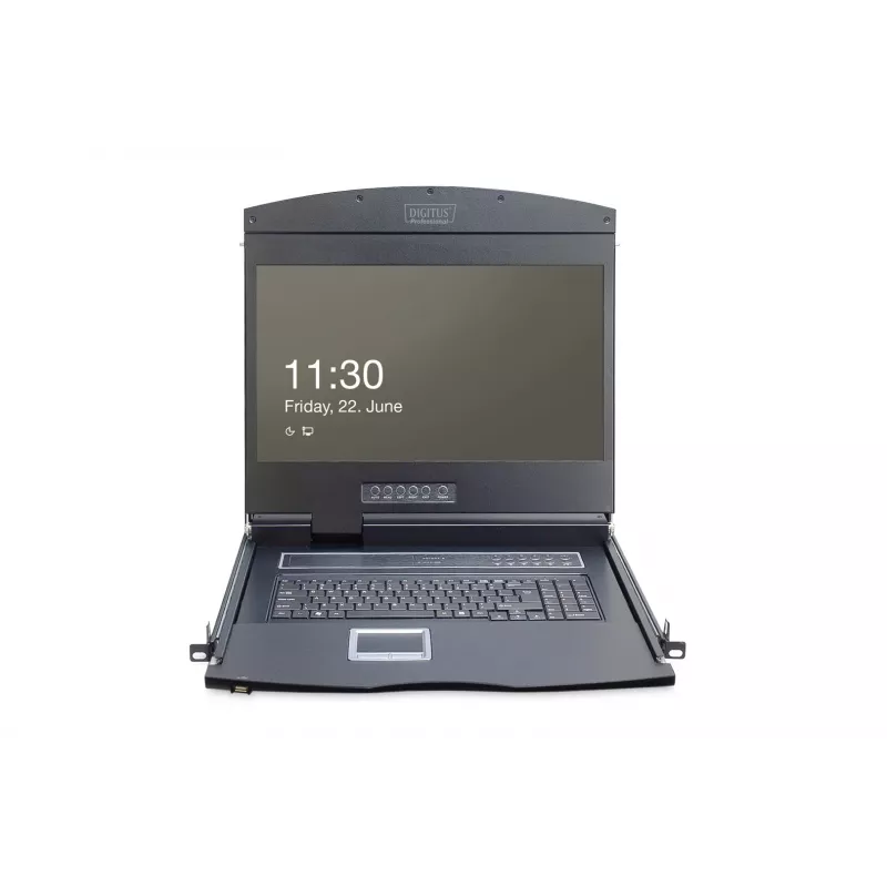 KVM Console Digitus 19 inch LCD 8-Port VGA US Keyboard