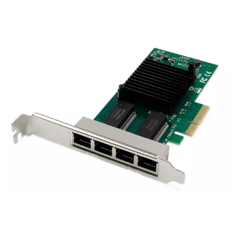 DIGITUS 4 Port Gigabit Ethernet Network Card, RJ45, PCI Express, Intel I350
