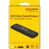 SSD enclosure DeLOCK 42615 Black M.2