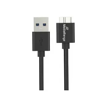 USB cable MediaRange MRCS240 — USB A to Micro-USB B, USB 3.2 Gen 1 (3.1 Gen 1), 1.8 m, black