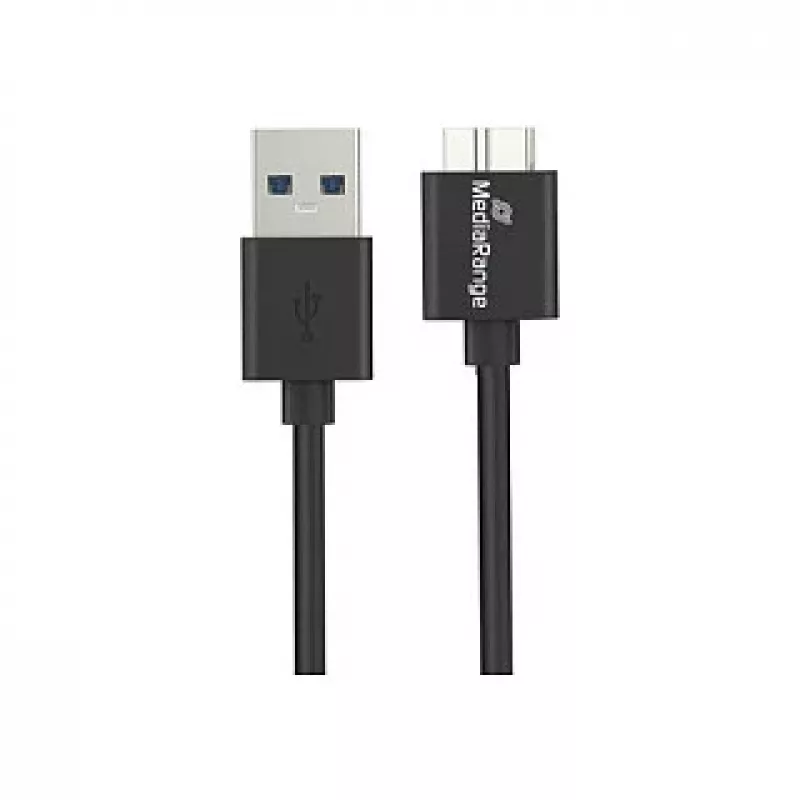USB cable MediaRange MRCS240 — USB A to Micro-USB B, USB 3.2 Gen 1 (3.1 Gen 1), 1.8 m, black