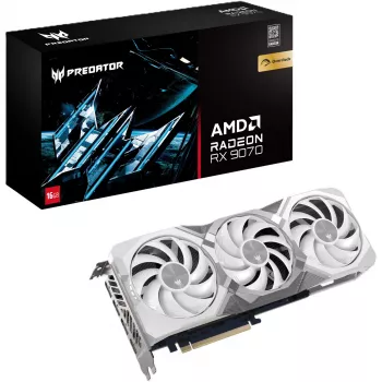 Graphics Card Acer Predator BiFrost Radeon RX 9070 OC 16GB White Edition