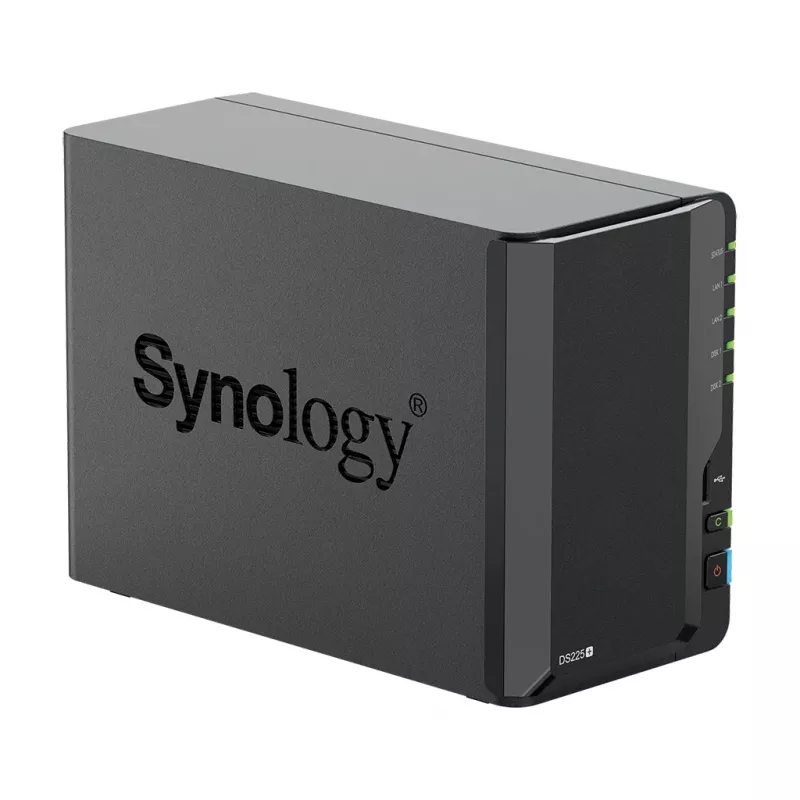 Synology DS225+ 2 Bay NAS Desktop Intel® Celeron® J4125 2 GB DDR4 Synology DSM Black - only Synology HDD
