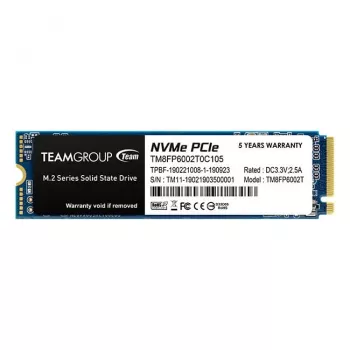 Team Group MP33 - SSD - 2TB - Internal - M.2 2280 - PCIe 3.0 x4 (NVMe) - Black (TM8FP6002T0C101)
