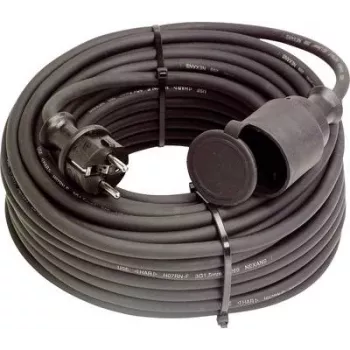 Extension cable AS Schwabe 60372, 5 m, black, mains power lead
