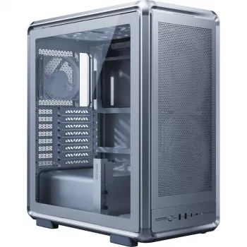 PC Midi Tower Cooler Master MasterFrame 500 Mesh — Black with Transparent Side, supports ATX PSU, 2x200mm front + 1x120mm rear, 2.5 inch/3.5 inch drives
