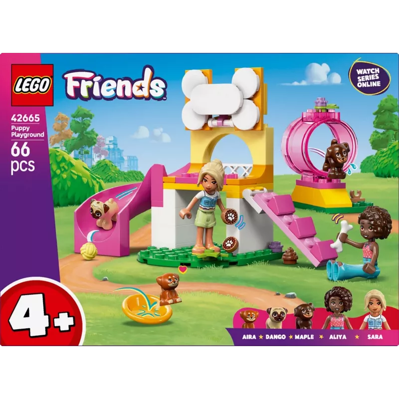 Construction toy LEGO Friends Puppy Playground set 42665, 66 pieces, 2 minifigures, age 4+