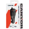CANYON car charger C-033 2.4A/USB-A built-in Lightning Black