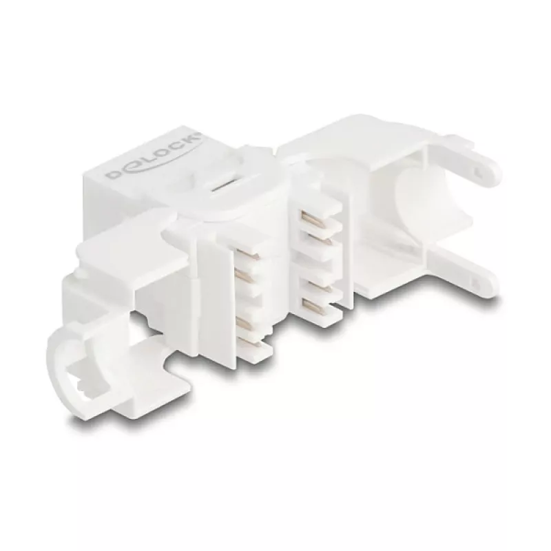 Keystone module DELOCK 90722 flat RJ-45 white, 16×36×20.8 mm