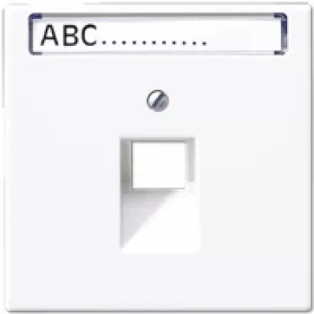 Wall switch plate Jung LS 969-1 NAUA WW, white thermoplastic, conventional design