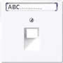 Wall switch plate Jung LS 969-1 NAUA WW, white thermoplastic, conventional design