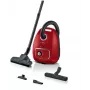 Vacuum cleaner Bosch BGB 41RD3H — 600 W, 4 L dust bag, HEPA filter, 11 m radius, telescopic tube, red
