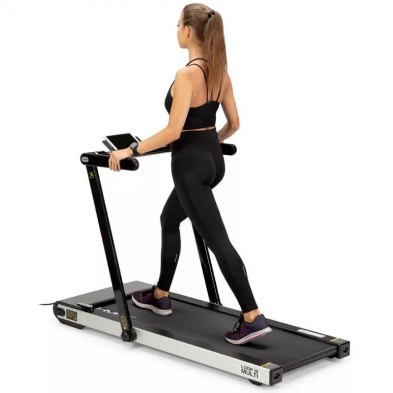 HMS LOOP12 MULTI electric treadmill with desk 1-12 km/h, black