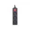 Gembird EG-PSU3F-01 surge protector Black 3 AC outlet(s) 230 V 0.6 m