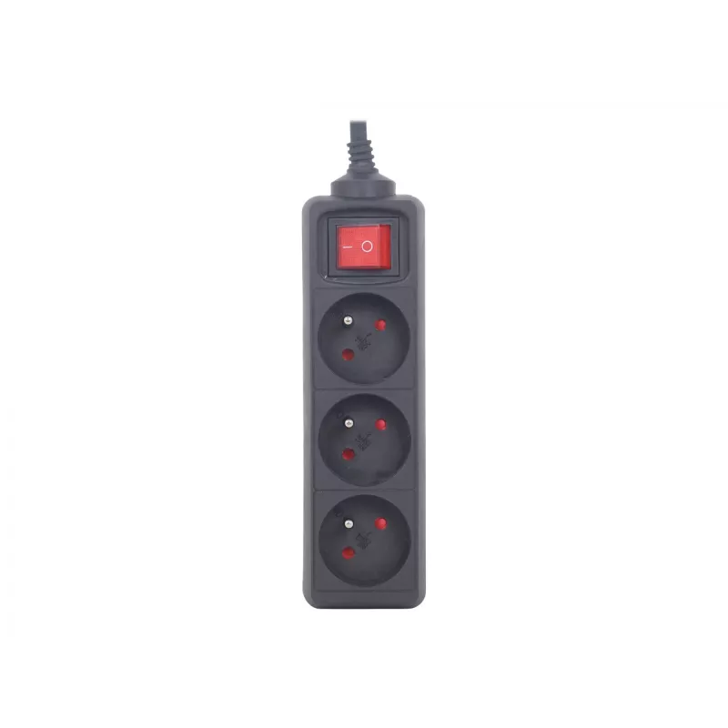 Gembird EG-PSU3F-01 surge protector Black 3 AC outlet(s) 230 V 0.6 m