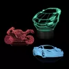 LED vehicle RGB 3D light decoration MANTA SNL120RGB — RGB lamp for cars and motorcycles