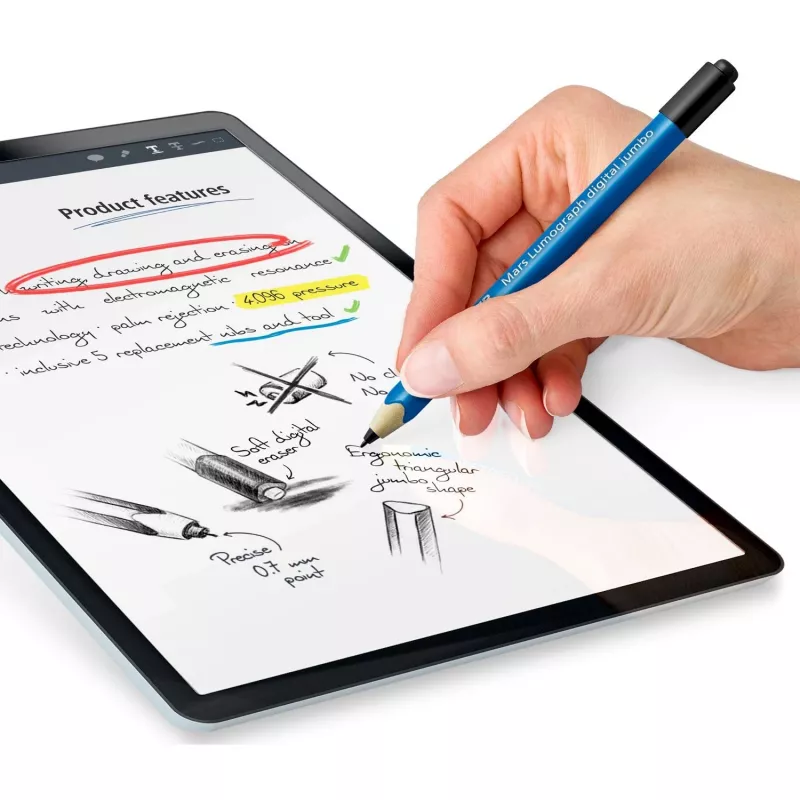 Graphite pencil Staedtler Mars Lumograph digital Jumbo, PEFC-certified, 5 tips