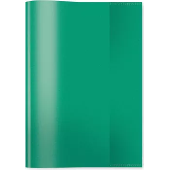 Exercise book cover HERMA PP A5 transparent/dark green
