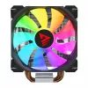 CPU air cooler SAVIO SAVGCOVORTEXX2ARGB with 4 heat pipes, 120mm ARGB fan, black