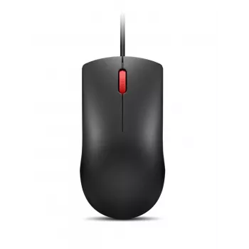 Wired USB-A mouse Lenovo 120 — Black, ambidextrous, 1600 DPI, 3 buttons, 1.5 m cable