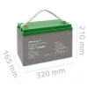 Qoltec 53038 AGM battery | 12V | 100Ah | max 1200A