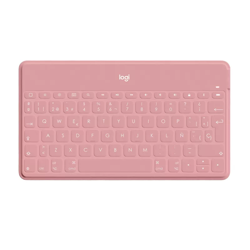 Logitech Keys-To-Go - Keyboard - Bluetooth - QWERTY - Spanish - Blush Pink - for Apple iPad/iPhone/TV
