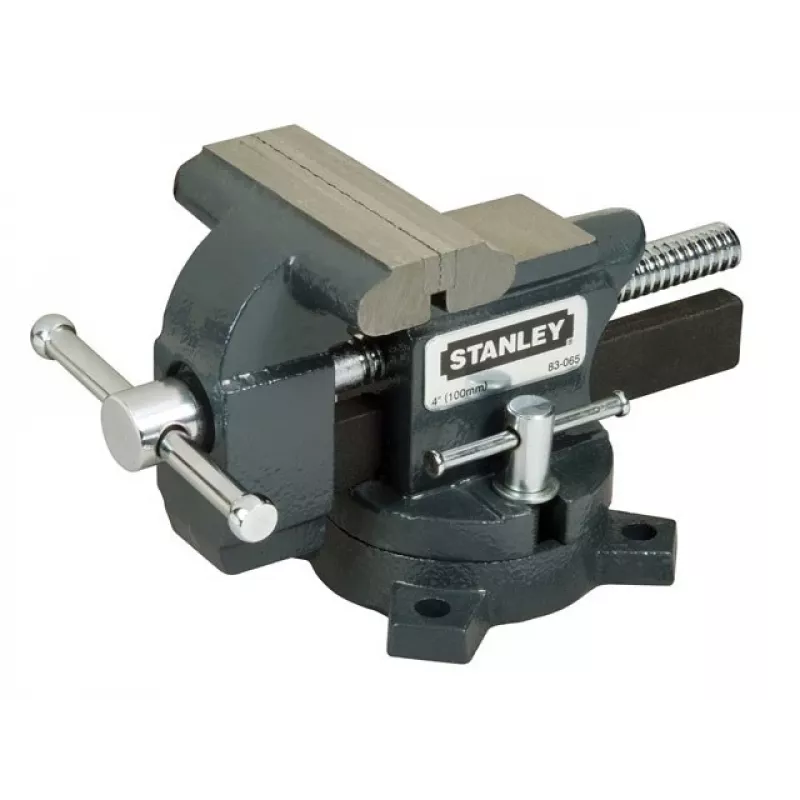Bench vise STANLEY 1-83-065 — cast iron, 10 cm jaw opening, 85 mm depth, 6 kg