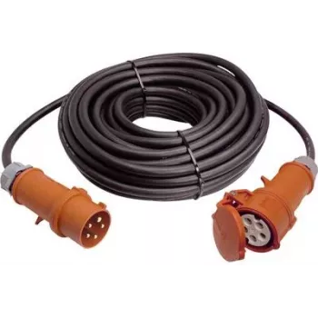 Extension Cord AS Schwabe 61364 — 5 m cable with 1 AC outlet, indoor/outdoor use, IP44