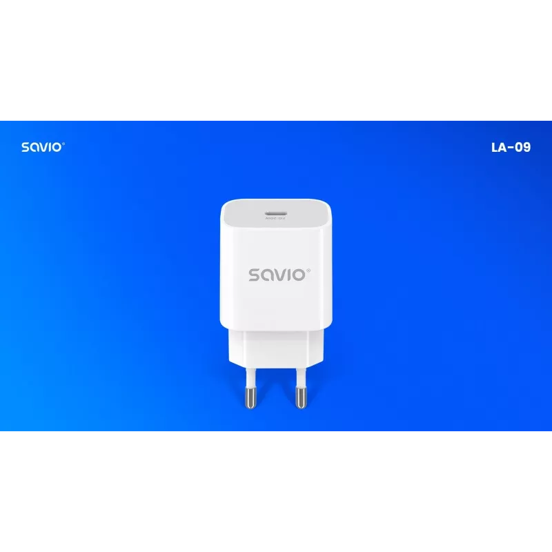 Wall Charger 20W LA-09 USB-c Qc, Pd 3.0 Savio SAVLA-09