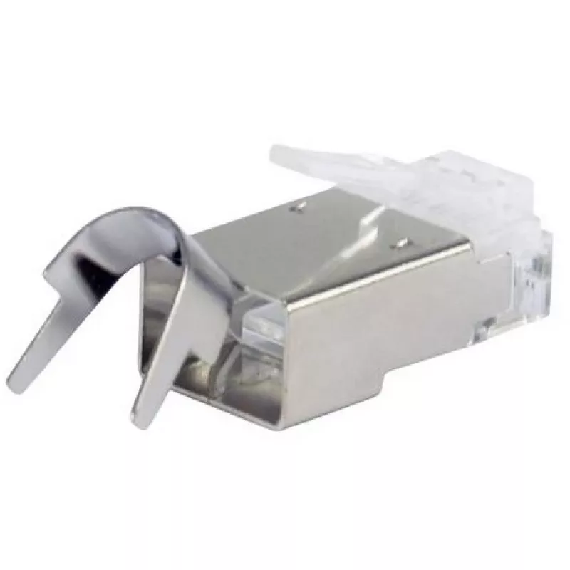 Shielded RJ45 plug EQUIP Cat 8.1, male, silver, 50 pcs, 11.7×22.5 mm, 3.7 g