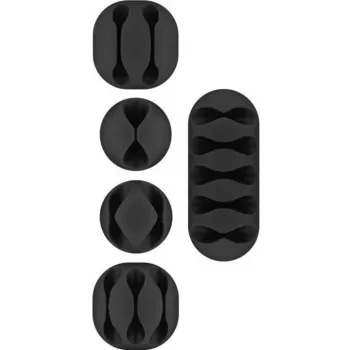 Cable clip Goobay 70683 Desk Wall Black 5 pcs