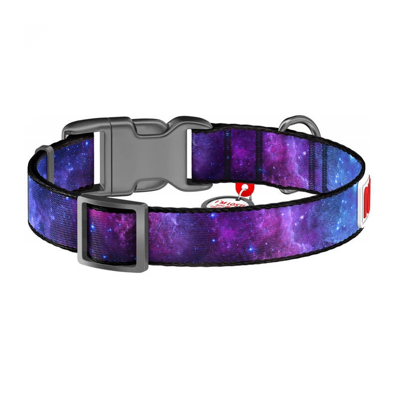 Dog collar Waudog NASA21 nylon size M, 20 mm width