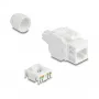 RJ45 Keystone Module DELOCK 90721 Cat.6A UTP 180° socket LSA