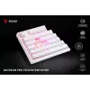 SAVIO PHENIX WHITE Wireless Mechanical Keyboard, Gateron Red Pro, ABS