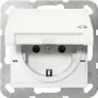 Socket-outlet Schuko GIRA System 55, white, IP44, 220–250 V, 50/60 Hz, depth 32 mm