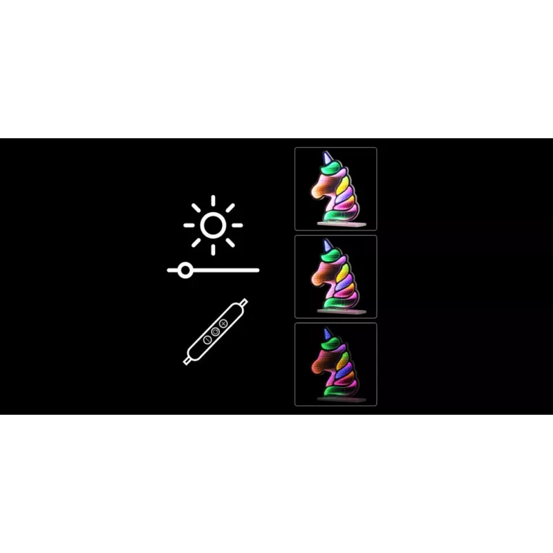 Neon lights MANTA Style UNICORN MASNL134MT with tunnel effect — decorative LED panel for room lighting