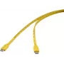 Renkforce USB Cable USB 2.0 USB-C Plug Plug Yellow Mass-Aufdruck metrisch (RF-6721074)