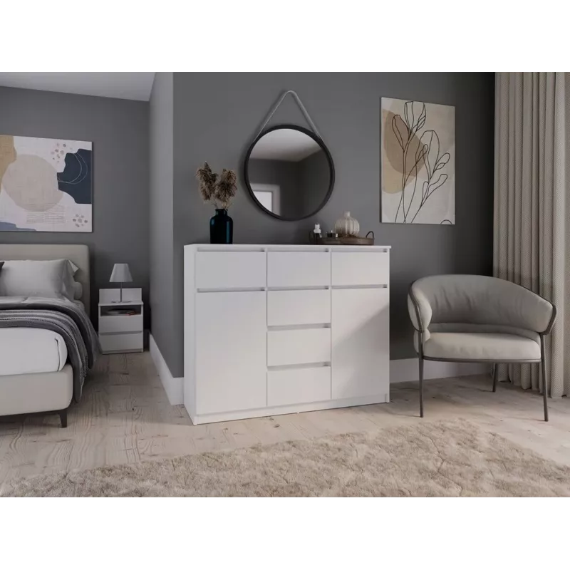 MALWA 2D6S WHITE CHEST OF DRAWERS