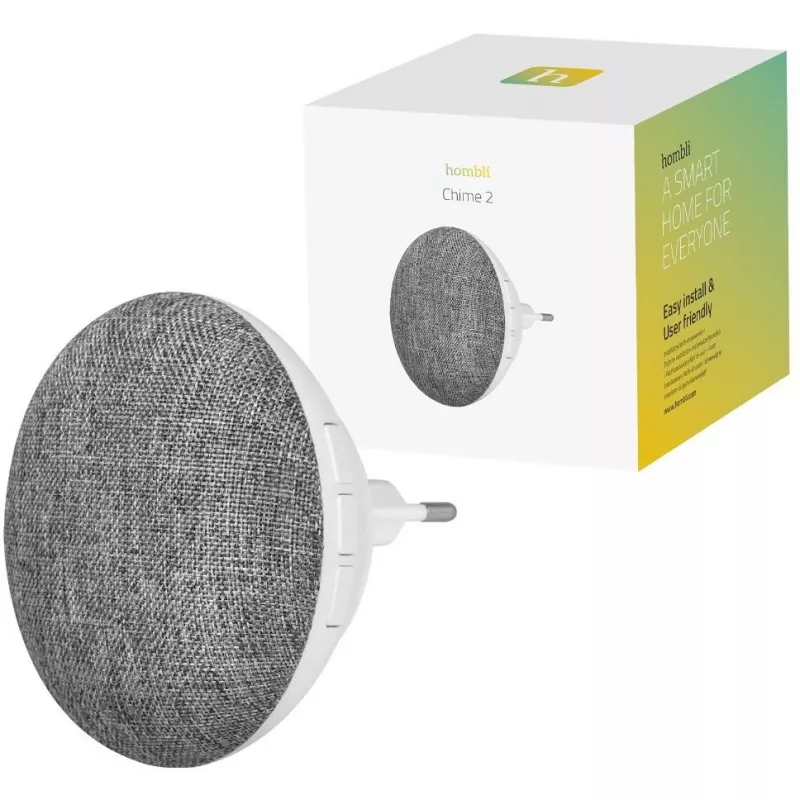 Doorbell chime Hombli Doorbell Chime 2 by Avanca International BV — wireless 433.92 MHz, AC 110–240V, Type C plug, grey/white