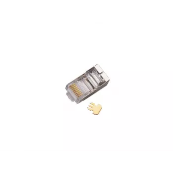 RJ45 STP Cat.5e straight-through plug Alantec WT116 pack of 100, shielded connector for 8P8C cables