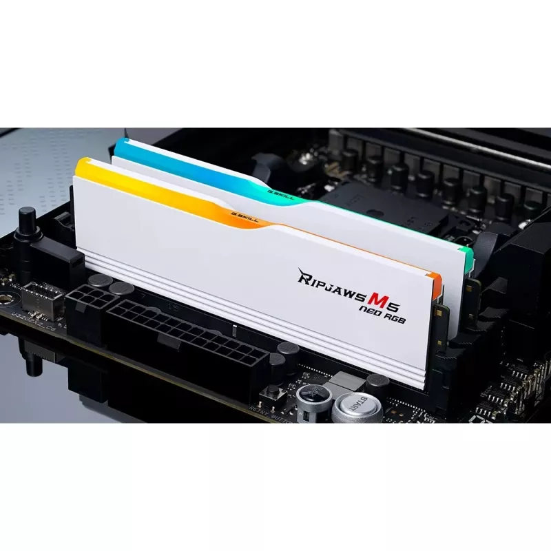 DIMM 64 GB DDR5-6000 (2x 32 GB) Dual-Kit, Memory White, F5-6000J3040G32GX2-RM5NRW, Ripjaws M5 Neo, AMD EXPO