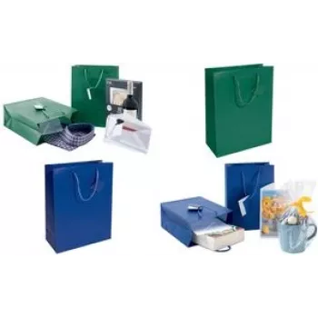sigel Geschenktüte, mit Mattlack, Größe: L, ultramarinblau aus Papier, 157 g/qm, mit Geschenkanhänger & farbig - 1 Stück (GT503)