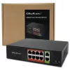 Network switch QOLTEC FAST Ethernet PoE 8xRJ45 with 2xRJ45 uplink (model 52290)