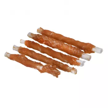 Dog treats PETITTO Chicken wrapped chopsticks 500 g — chicken-flavored chew sticks, 60% protein, 18% moisture