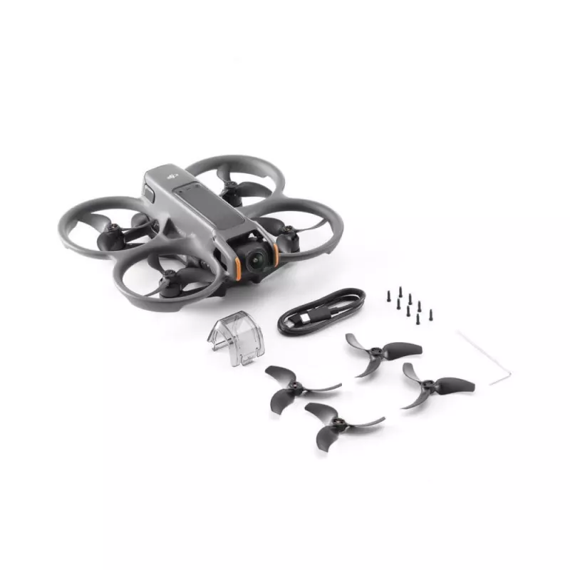 Drone DJI Avata 2 — maximum range 13,000 m, max speed 27 m/s, 4 rotors, black (without goggles or remote controller)