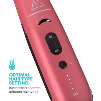 Cordless Ceramic Hair Straightener Revamp ST-1700PK-EB — Compact Pink